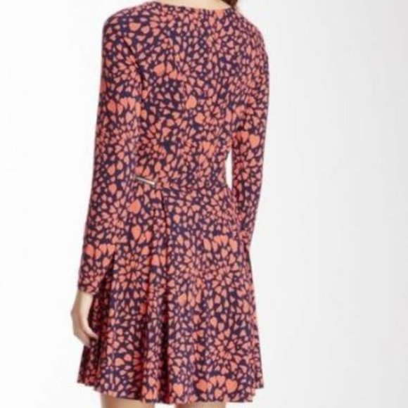Juicy Couture Heart Pattern Red Navy Dress Size Small - Picture 2 of 11